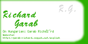 richard garab business card